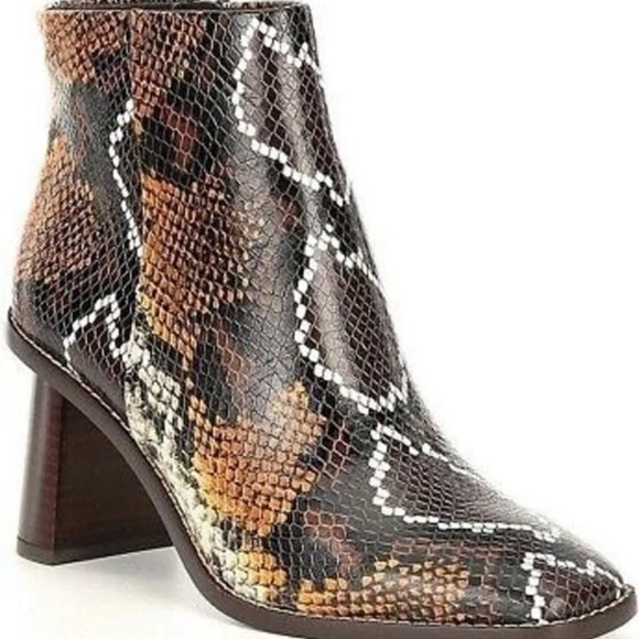 Gibson Latimer Shoes - Gibson Latimer Multicolor Snakeskin Ankle Boots